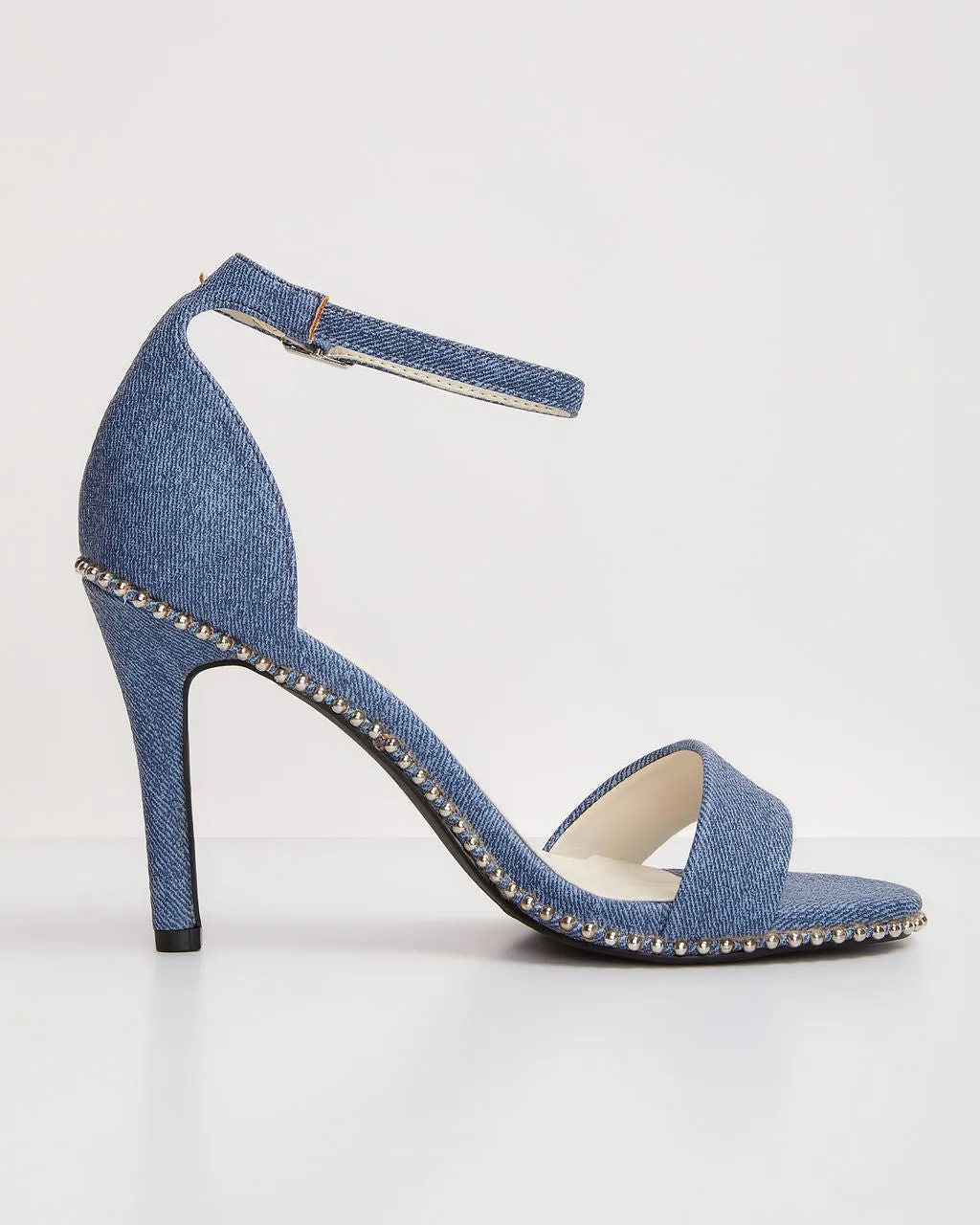 Persona Denim Studded Heels