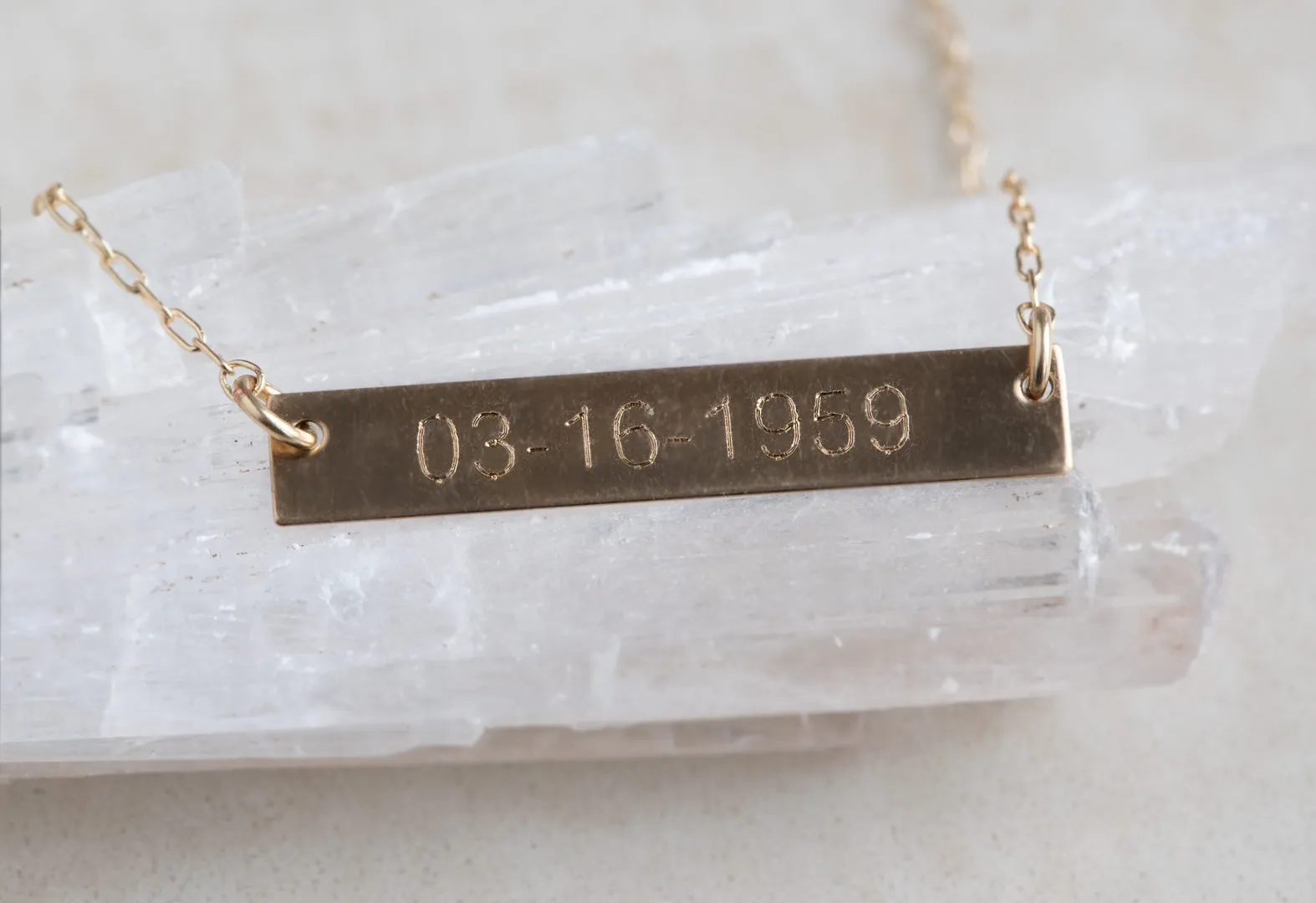 Personalized Save the Date / Nameplate Necklace