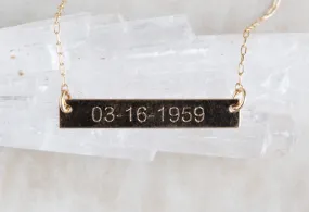 Personalized Save the Date / Nameplate Necklace