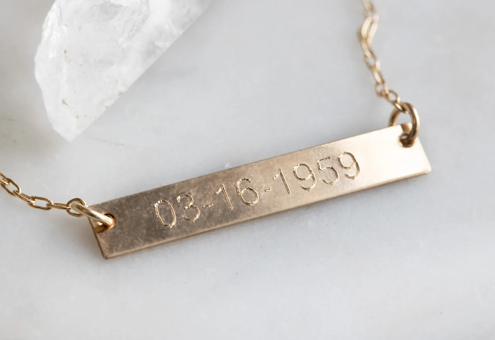 Personalized Save the Date / Nameplate Necklace