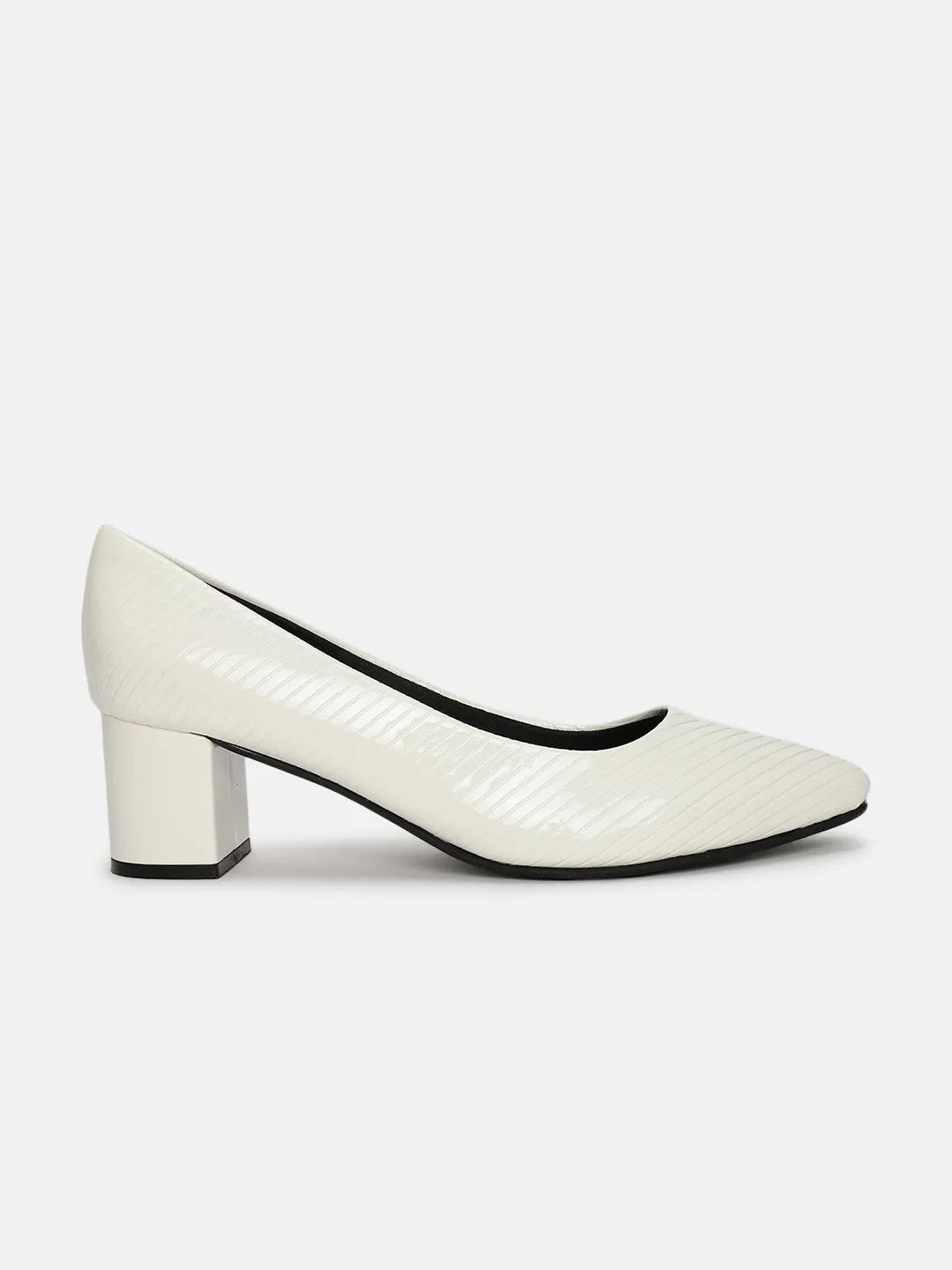 Pointed Toe Block Heel Pumps