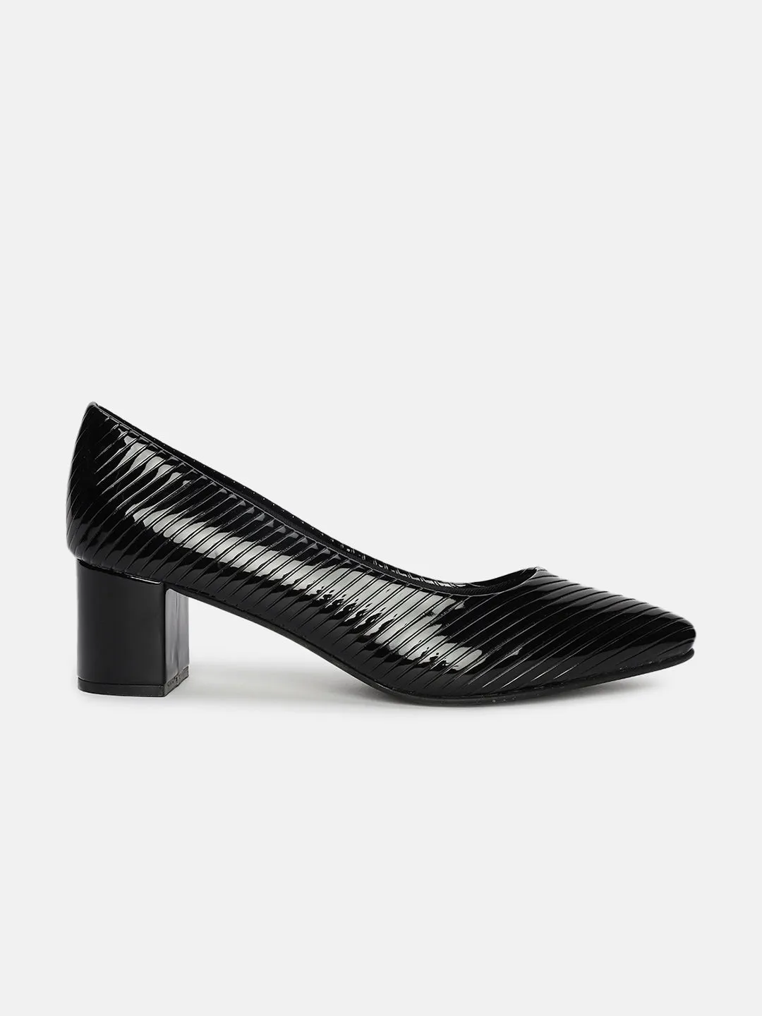 Pointed Toe Block Heel Pumps