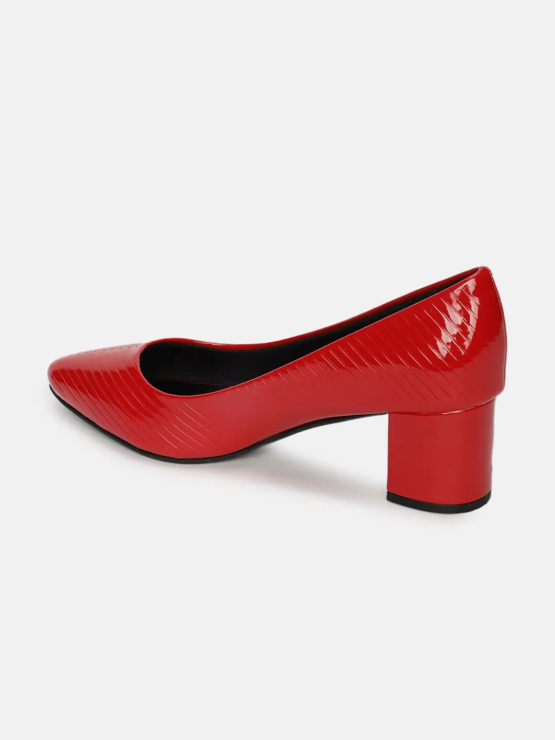 Pointed Toe Block Heel Pumps