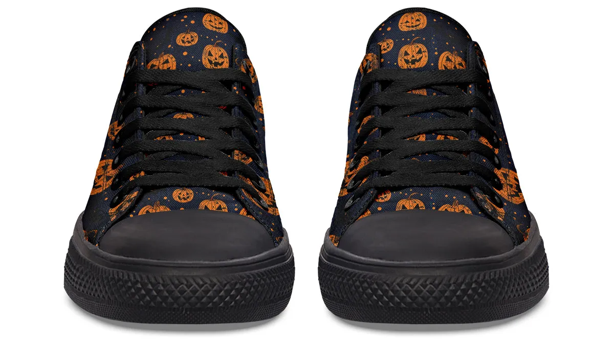 Pumpkin Party Low Tops - Classic Premium Canvas Shoes with Comfortable and Durable Soles