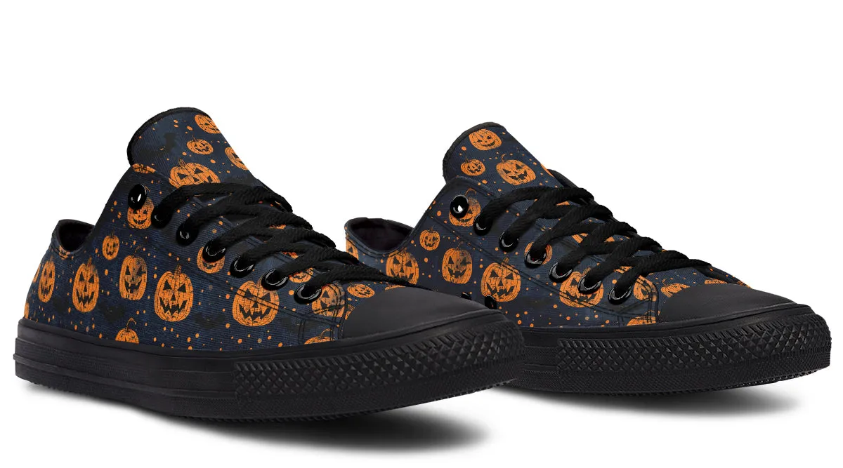 Pumpkin Party Low Tops - Classic Premium Canvas Shoes with Comfortable and Durable Soles