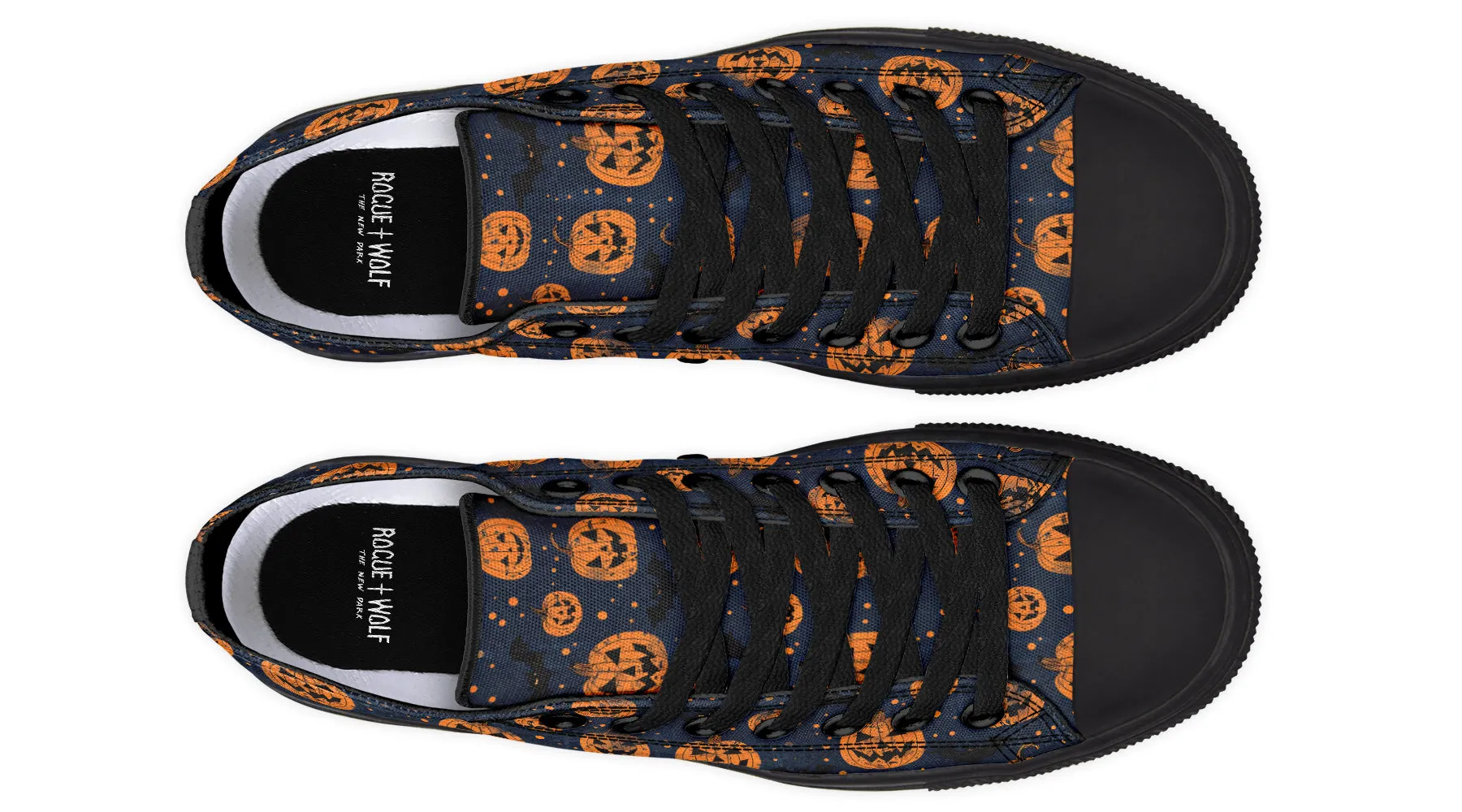 Pumpkin Party Low Tops - Classic Premium Canvas Shoes with Comfortable and Durable Soles