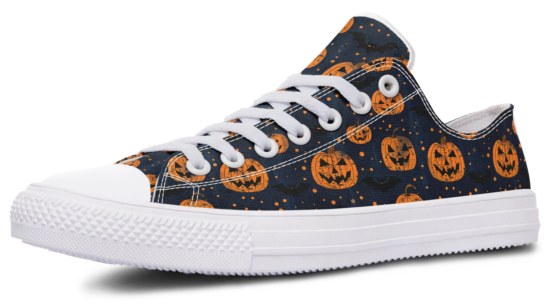 Pumpkin Party Low Tops - Classic Premium Canvas Shoes with Comfortable and Durable Soles