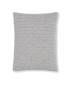 Ribbed Cashmere Cushion Fumo Grey