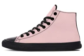 Rose Quartz High Tops - Classic Premium Canvas Shoes with Comfortable and Durable Soles