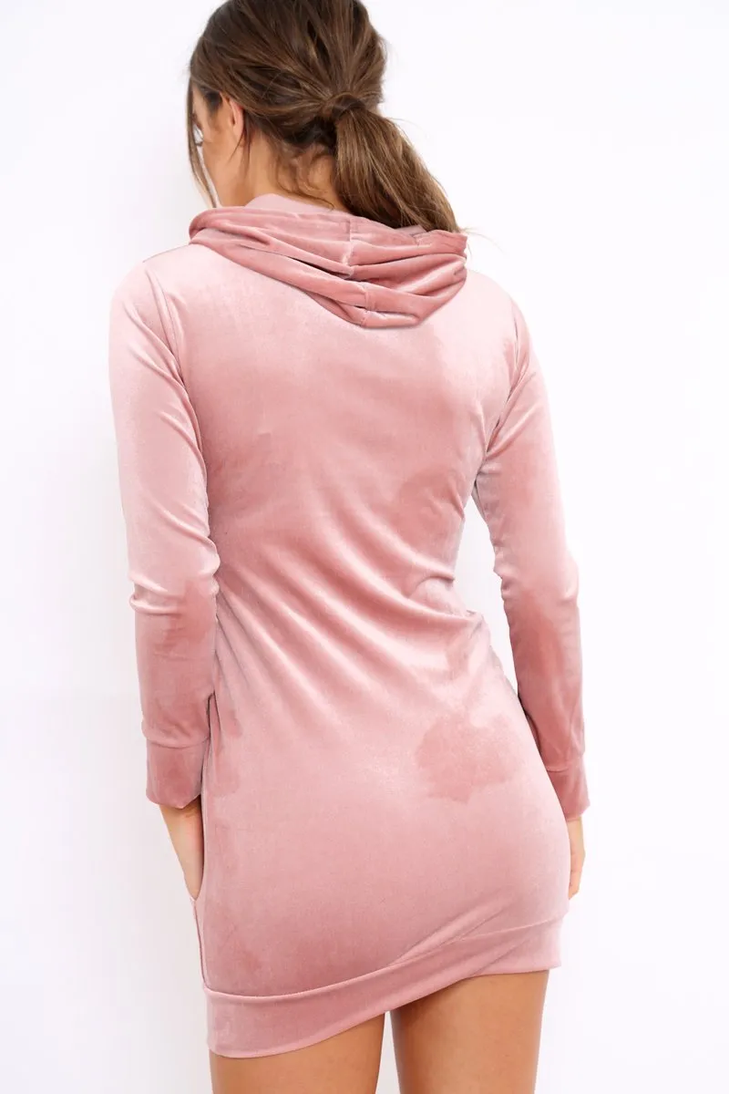 Rose Velvet Hooded Dress - Bethan