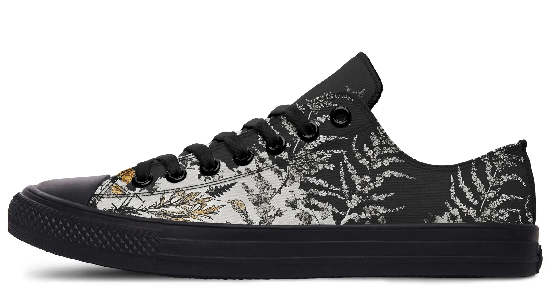 Shadow Ferns Low Tops - Classic Premium Canvas Shoes with Comfortable and Durable Soles