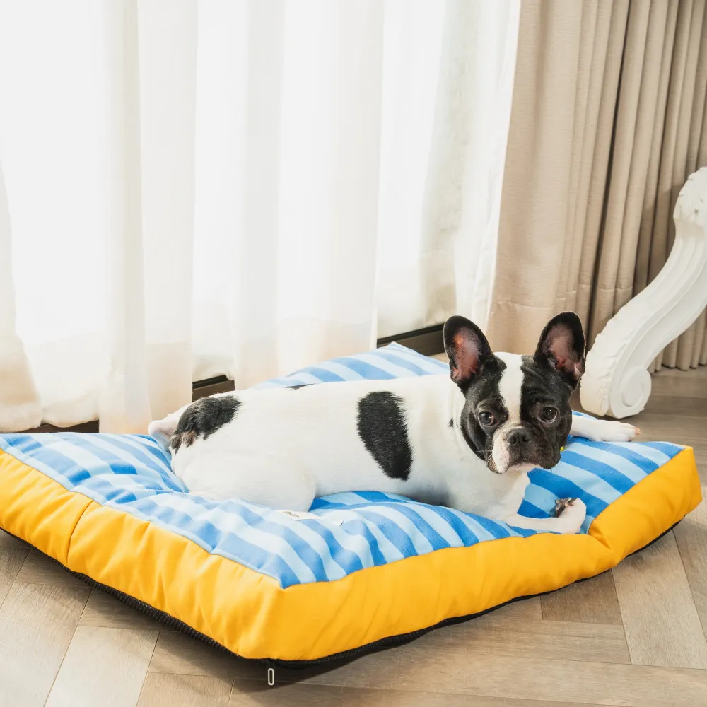 Stripes Flat Dog Bed