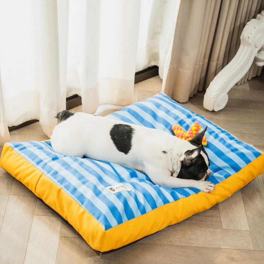 Stripes Flat Dog Bed