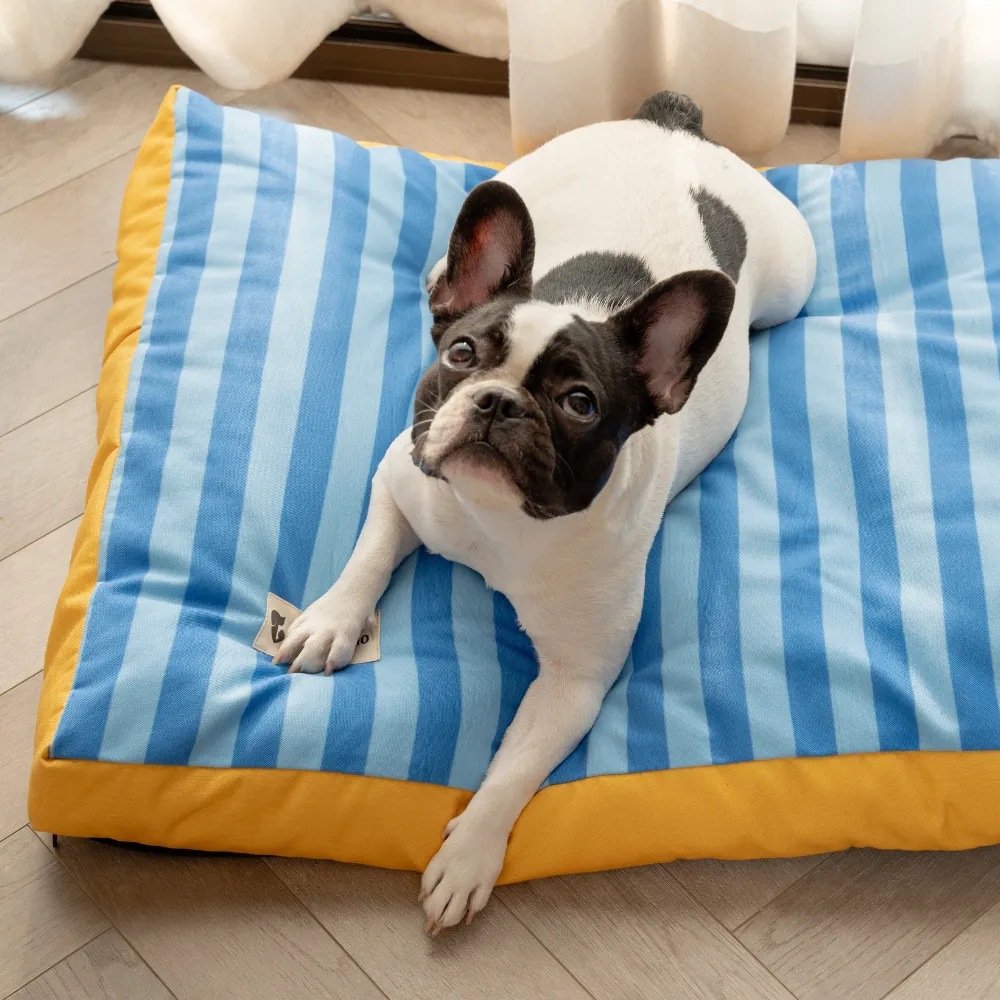 Stripes Flat Dog Bed