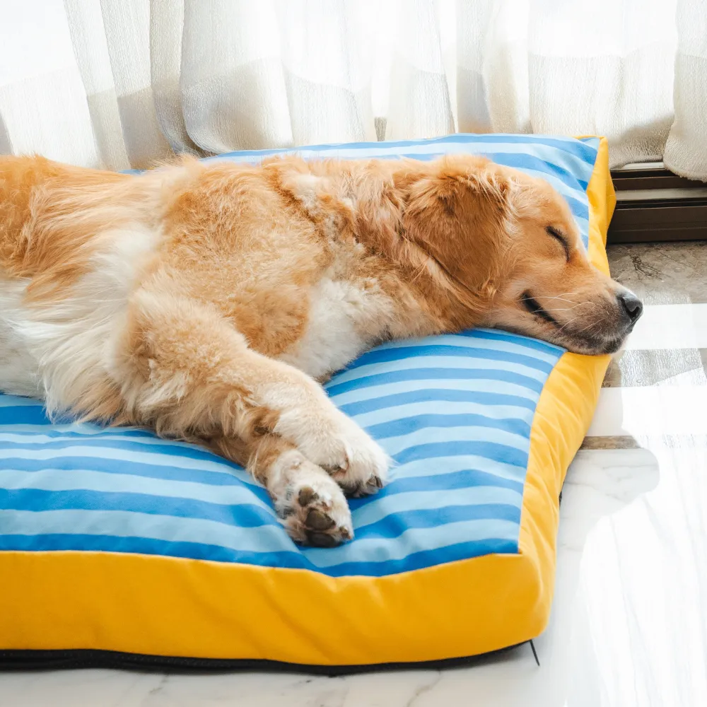 Stripes Flat Dog Bed