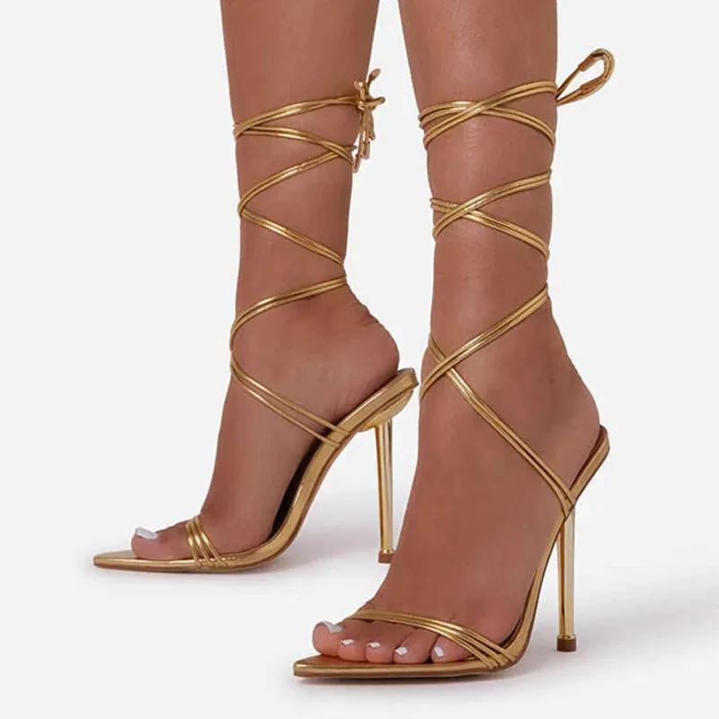 Summer 12CM Gladiator Heels Sandals For Women