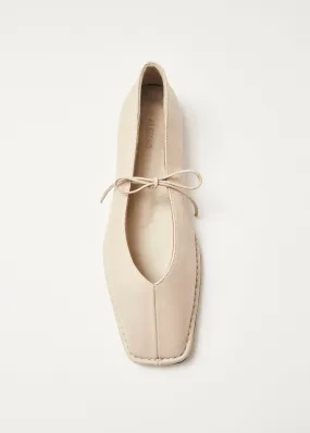 Sway Cream Leather Ballet Flats