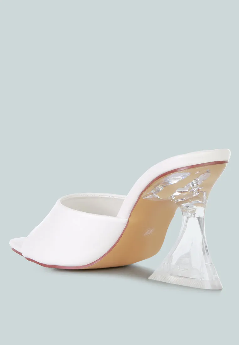 Sweet16 Clear Spool Heel Sandals