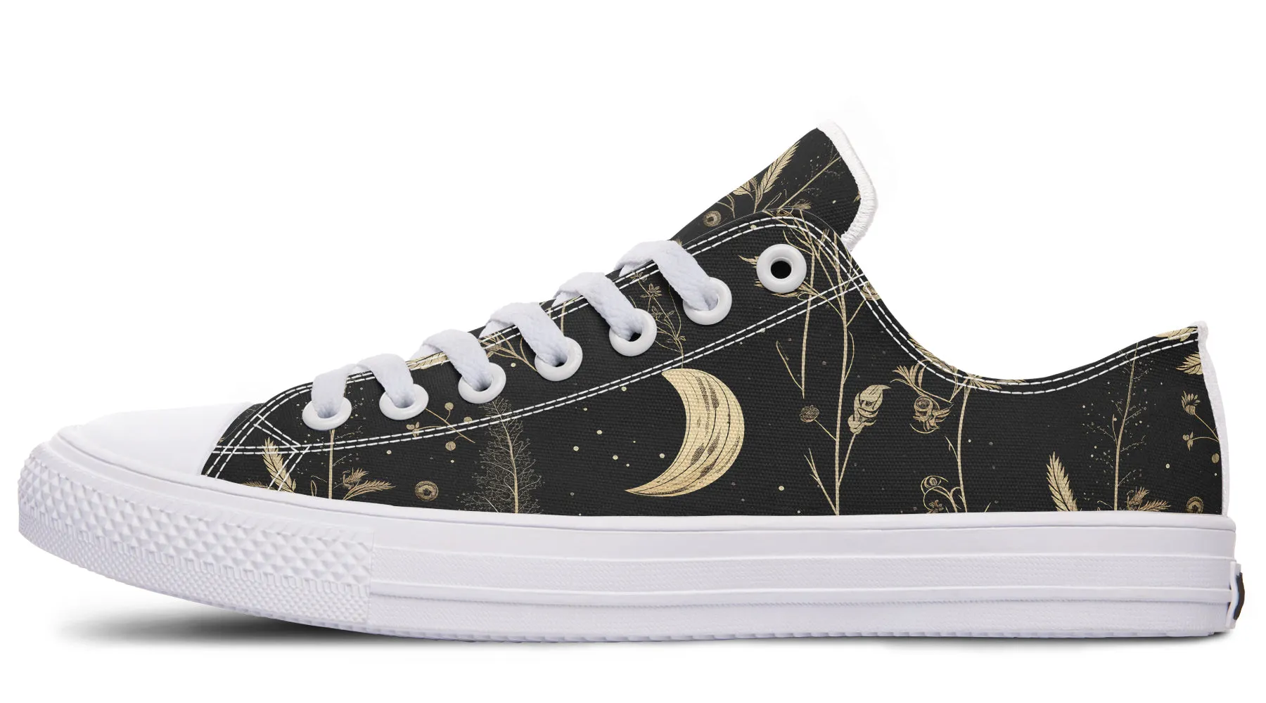 Twilight Garden Low Tops - Classic Premium Canvas Shoes with Comfortable and Durable Soles