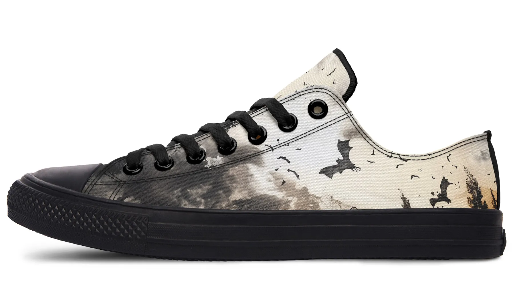 Vampire Mansion Low Tops - Classic Premium Canvas Shoes with Comfortable and Durable Soles