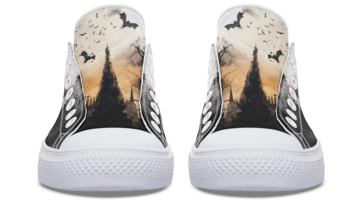 Vampire Mansion Low Tops - Classic Premium Canvas Shoes with Comfortable and Durable Soles