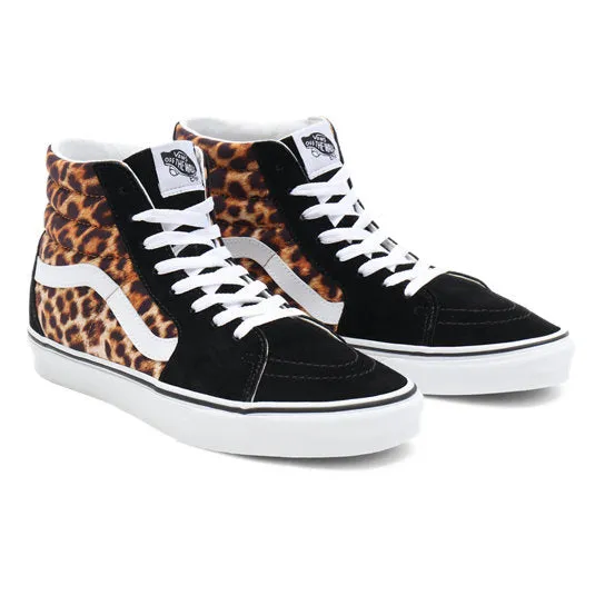 Vans - SK8-Hi - Women's Hi Top Trainers - Black / Leopard