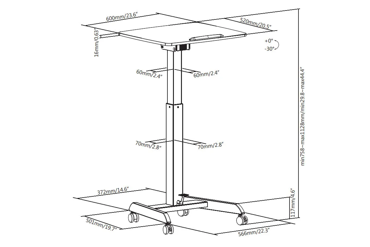 Work Proper Mobile: Portable Sit-Stand Laptop Desk